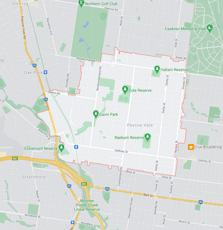 Pascoe Vale Map Area